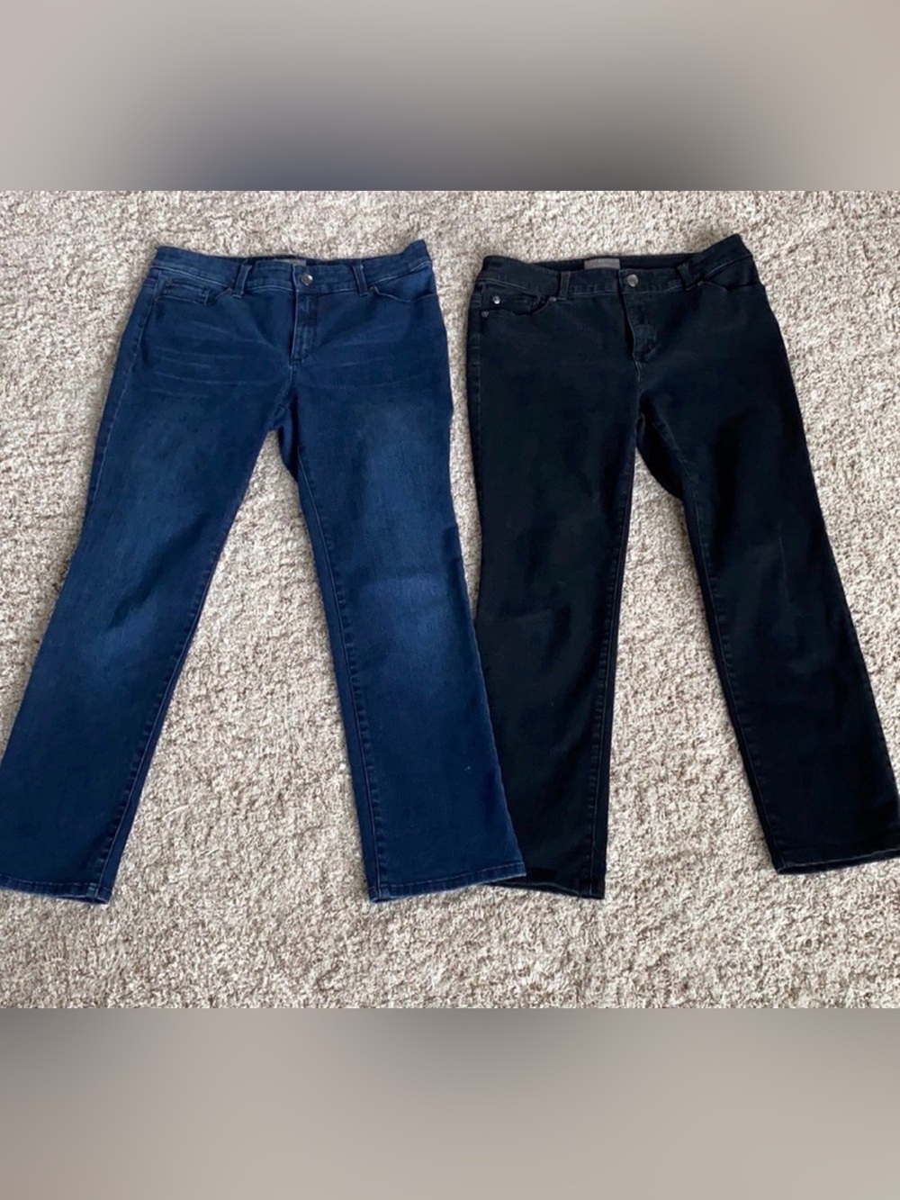 2 pairs Chicos So Slimming jeans sz 1 short EUC (sz 8 short length)